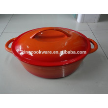 batterie de cuisine en fonte à revêtement émaillé rond / ovale 3 / casseroles ustensiles de cuisine en cocotte